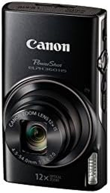Powershot ELPH 360 Digital Camera W/ 12X Optical Zoom and Image Stabilization - Wi-Fi & NFC Enabled (Black)