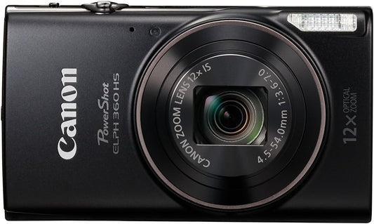 Powershot ELPH 360 Digital Camera W/ 12X Optical Zoom and Image Stabilization - Wi-Fi & NFC Enabled (Black)