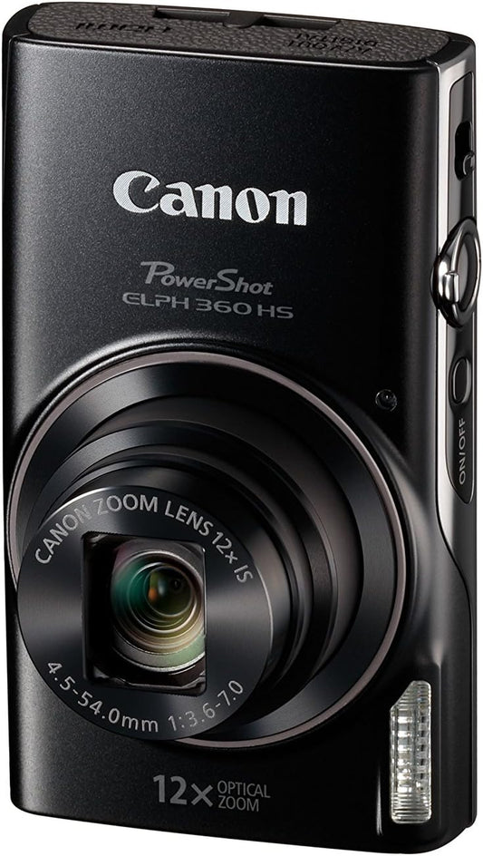 Powershot ELPH 360 Digital Camera W/ 12X Optical Zoom and Image Stabilization - Wi-Fi & NFC Enabled (Black)