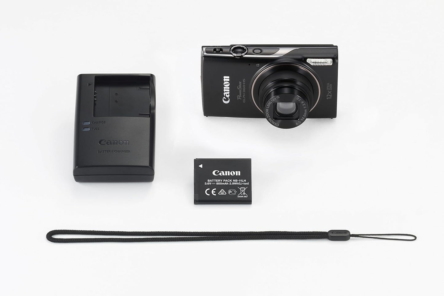 Powershot ELPH 360 Digital Camera W/ 12X Optical Zoom and Image Stabilization - Wi-Fi & NFC Enabled (Black)