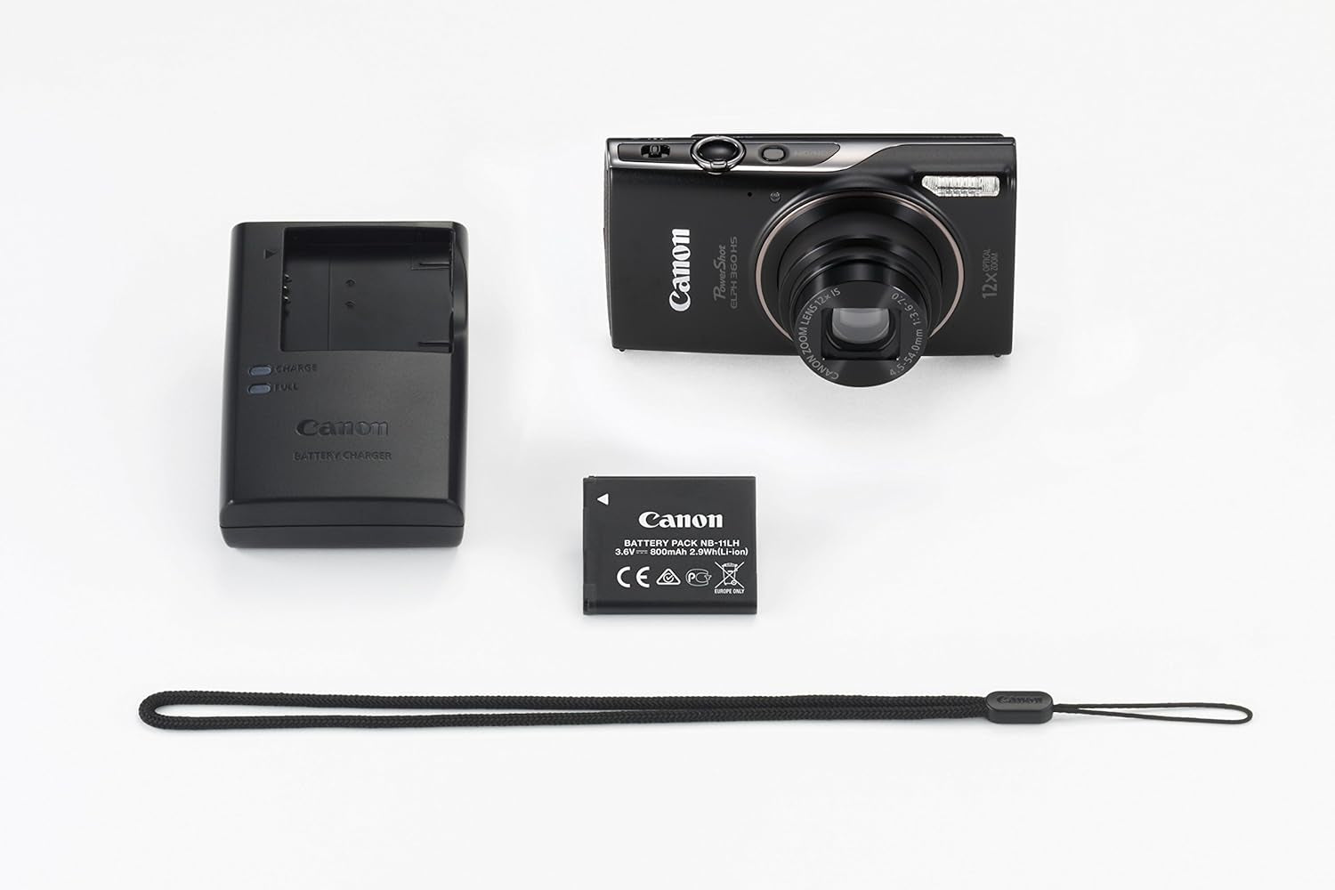 Powershot ELPH 360 Digital Camera W/ 12X Optical Zoom and Image Stabilization - Wi-Fi & NFC Enabled (Black)
