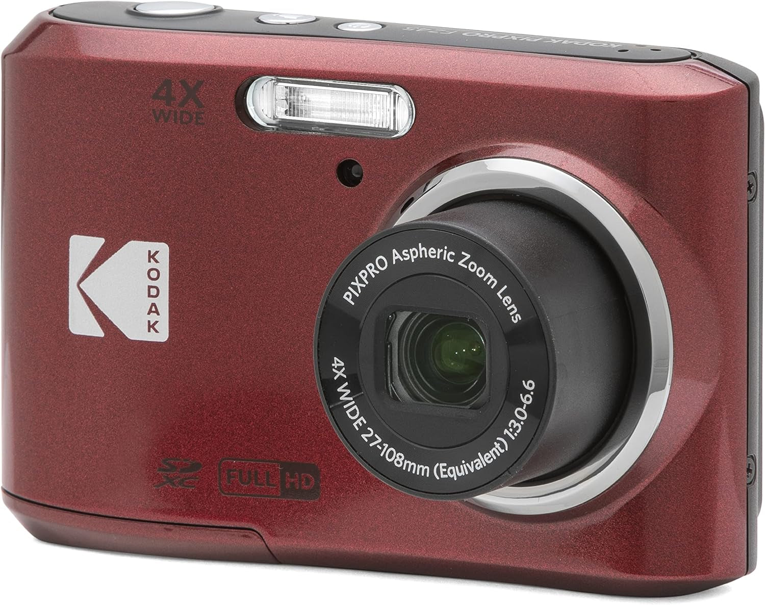 PIXPRO Friendly Zoom FZ45-RD 16MP Digital Camera with 4X Optical Zoom 27Mm Wide Angle and 2.7" LCD Screen (Red)